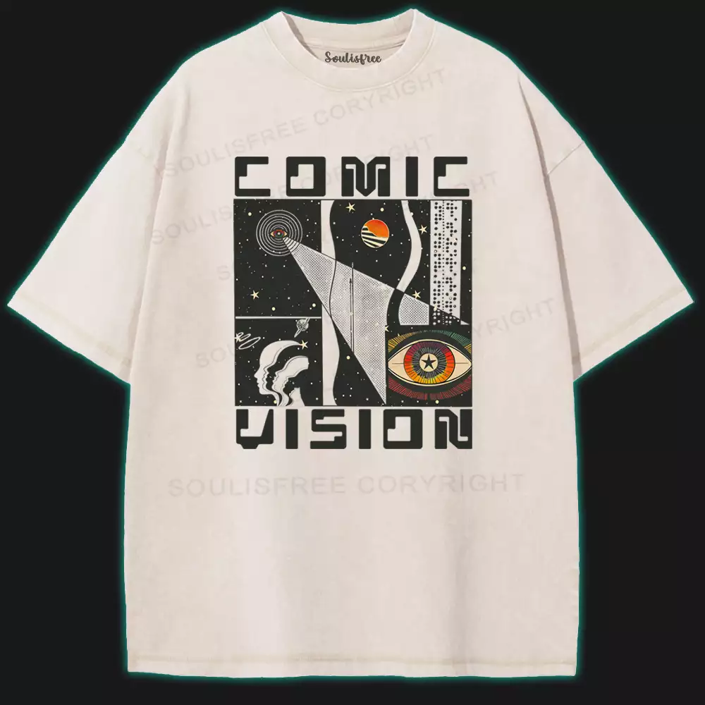 Comic Vision Washed Space T-shirt