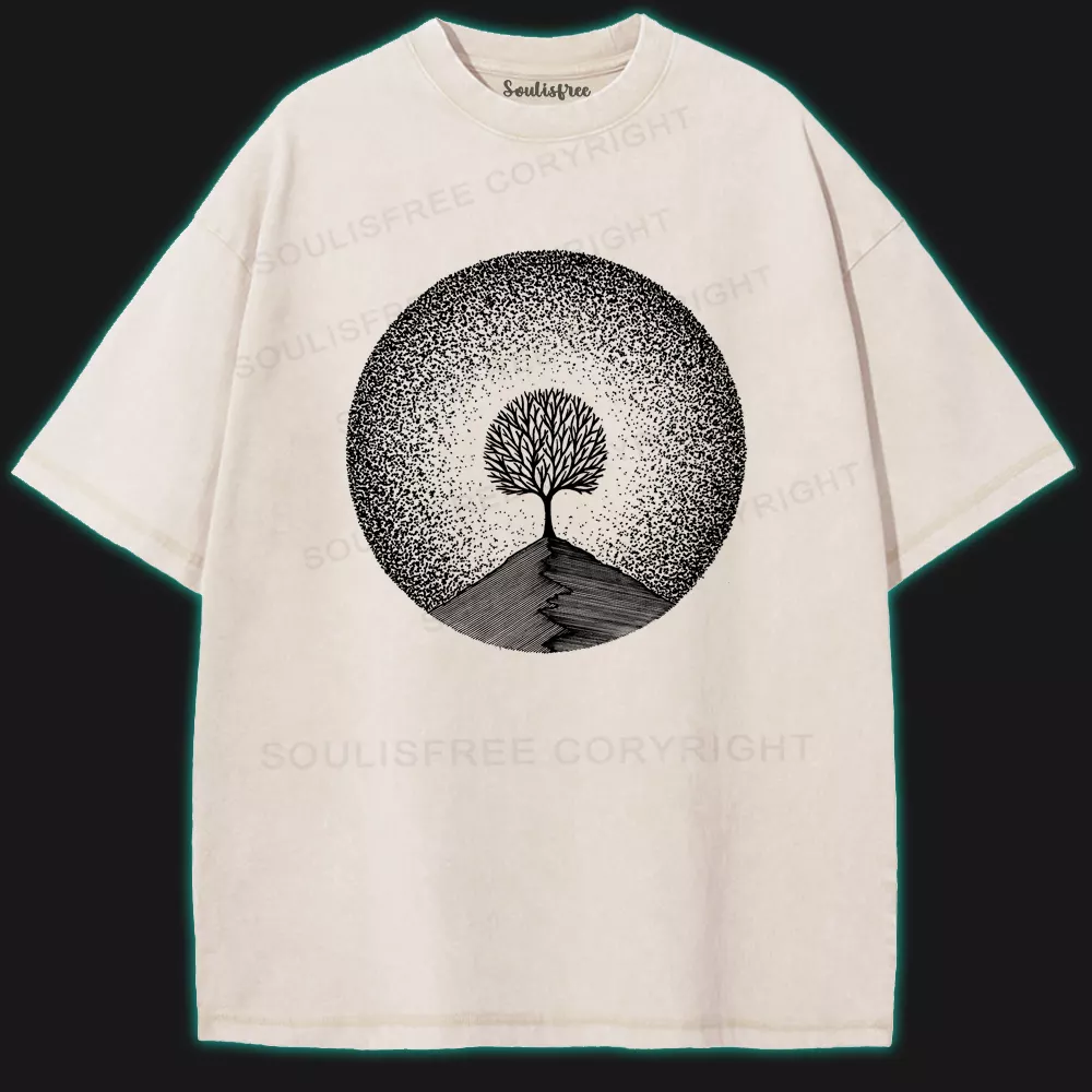 Mountain Range Washed Space T-shirt