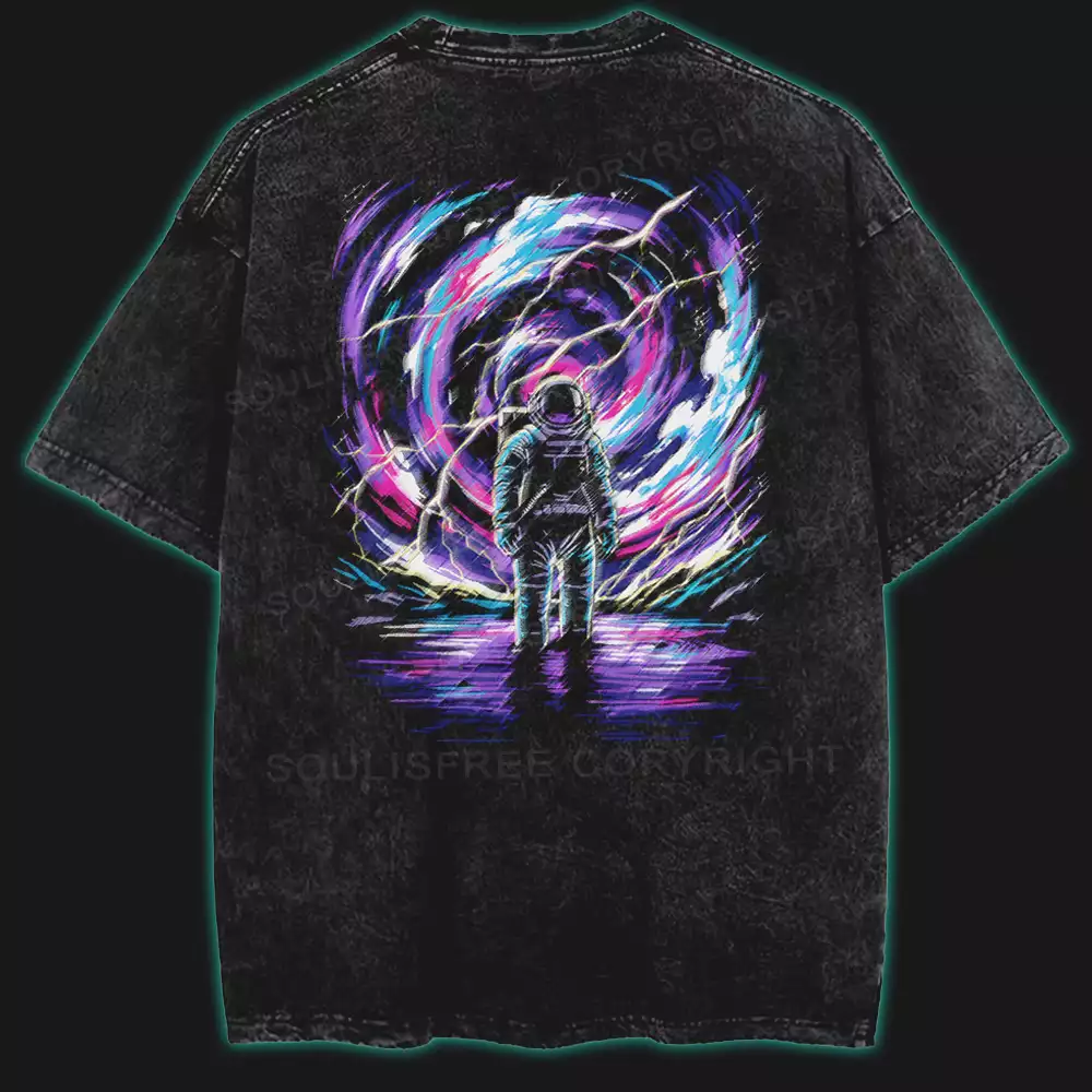 Cosmic Rebel Washed Space T-shirt