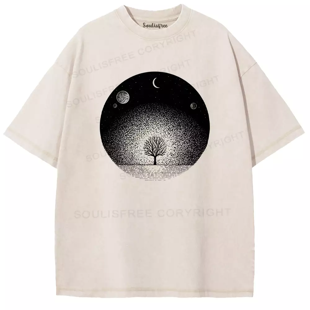 Rooted in the Cosmos Washed Space T-shirt