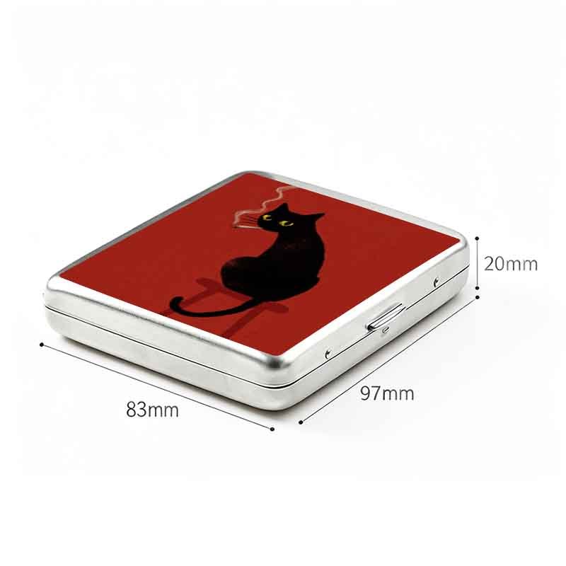 Soulisfree Unbothered Black Cat Metal Pocket Case