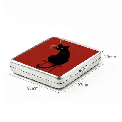 Soulisfree Unbothered Black Cat Metal Pocket Case