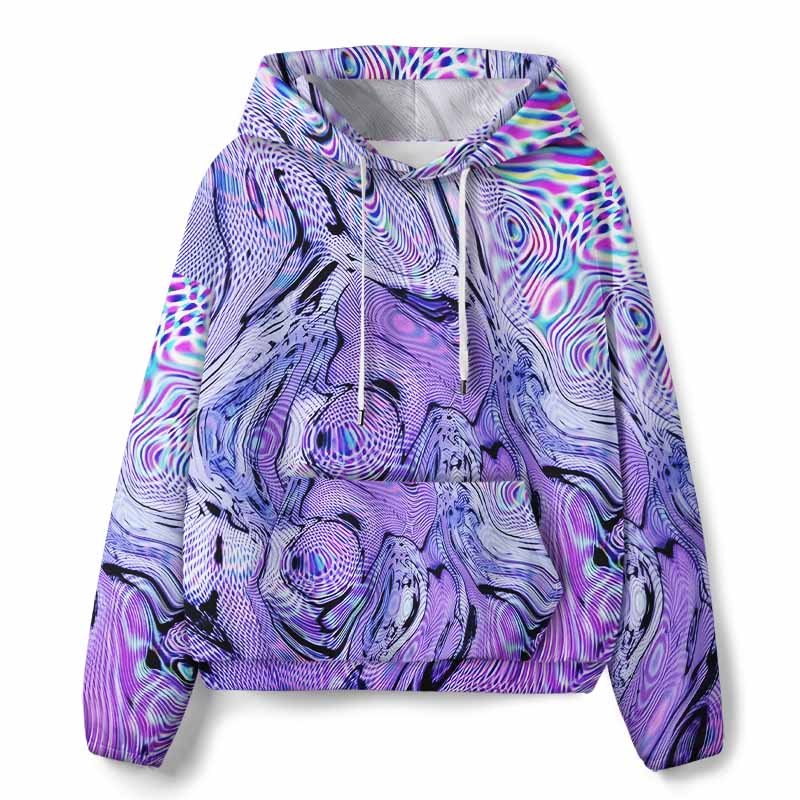 Soulisfree  Hypnotic Purple Vortex All-Over Print Hoodie