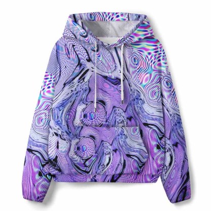 Soulisfree  Hypnotic Purple Vortex All-Over Print Hoodie