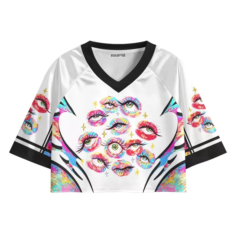 Designed Soulisfree Eyes Everywhere Cropped Jersey