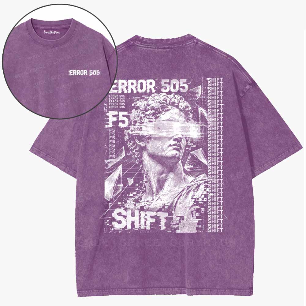 Soulisfree  Error 505 Glitch Apollo Washed Tee