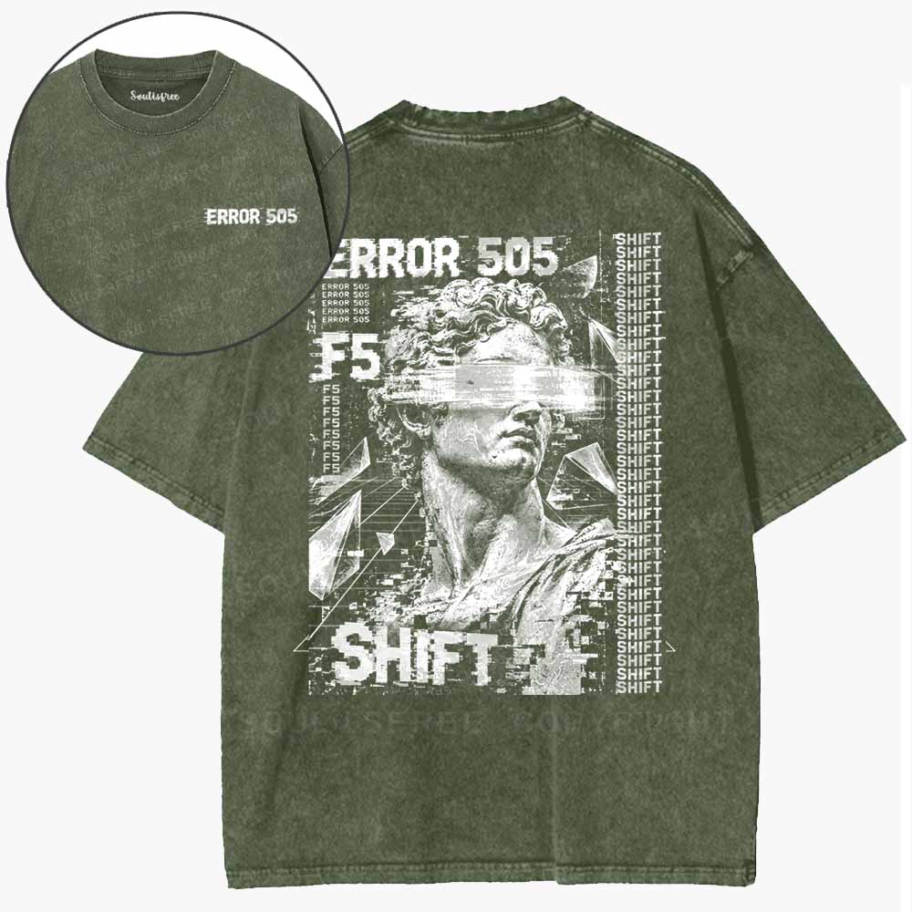 Soulisfree  Error 505 Glitch Apollo Washed Tee