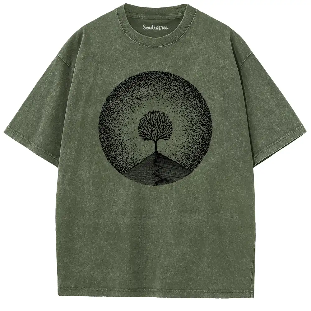 Mountain Range Washed Space T-shirt