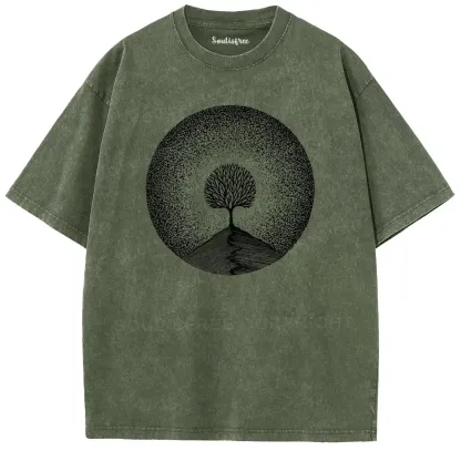 Mountain Range Washed Space T-shirt