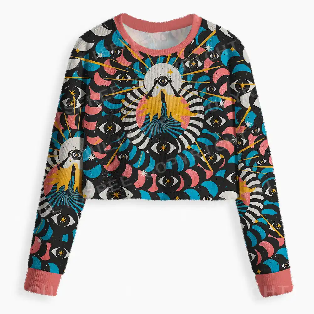 Free Your Vision Cropped Ugly Christmas Sweater