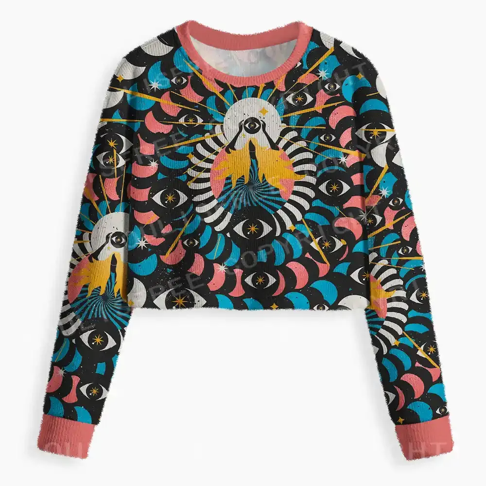 Free Your Vision Cropped Ugly Christmas Sweater