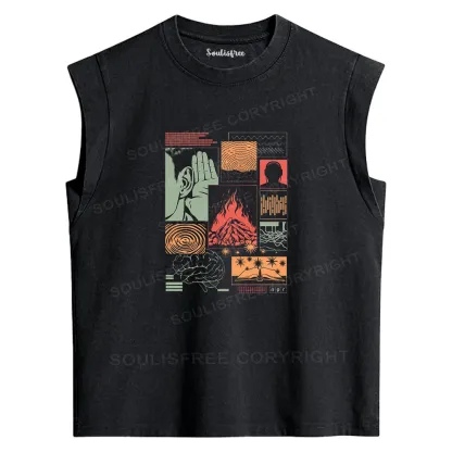 Listen Washed Tank Tops