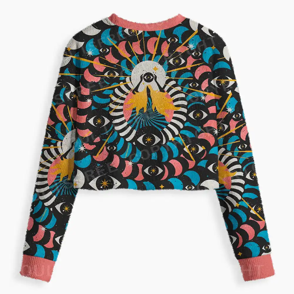 Free Your Vision Cropped Ugly Christmas Sweater