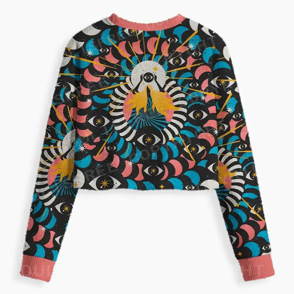 Free Your Vision Cropped Ugly Christmas Sweater