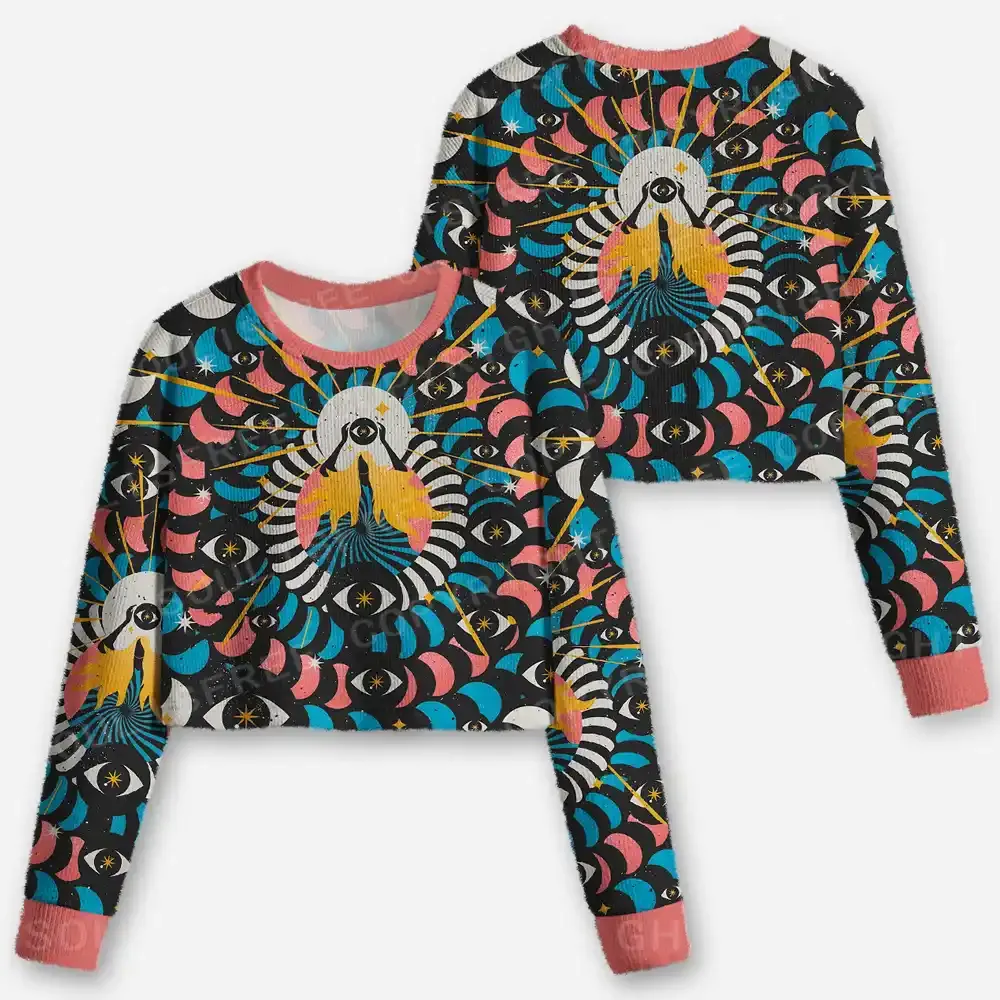 Free Your Vision Cropped Ugly Christmas Sweater