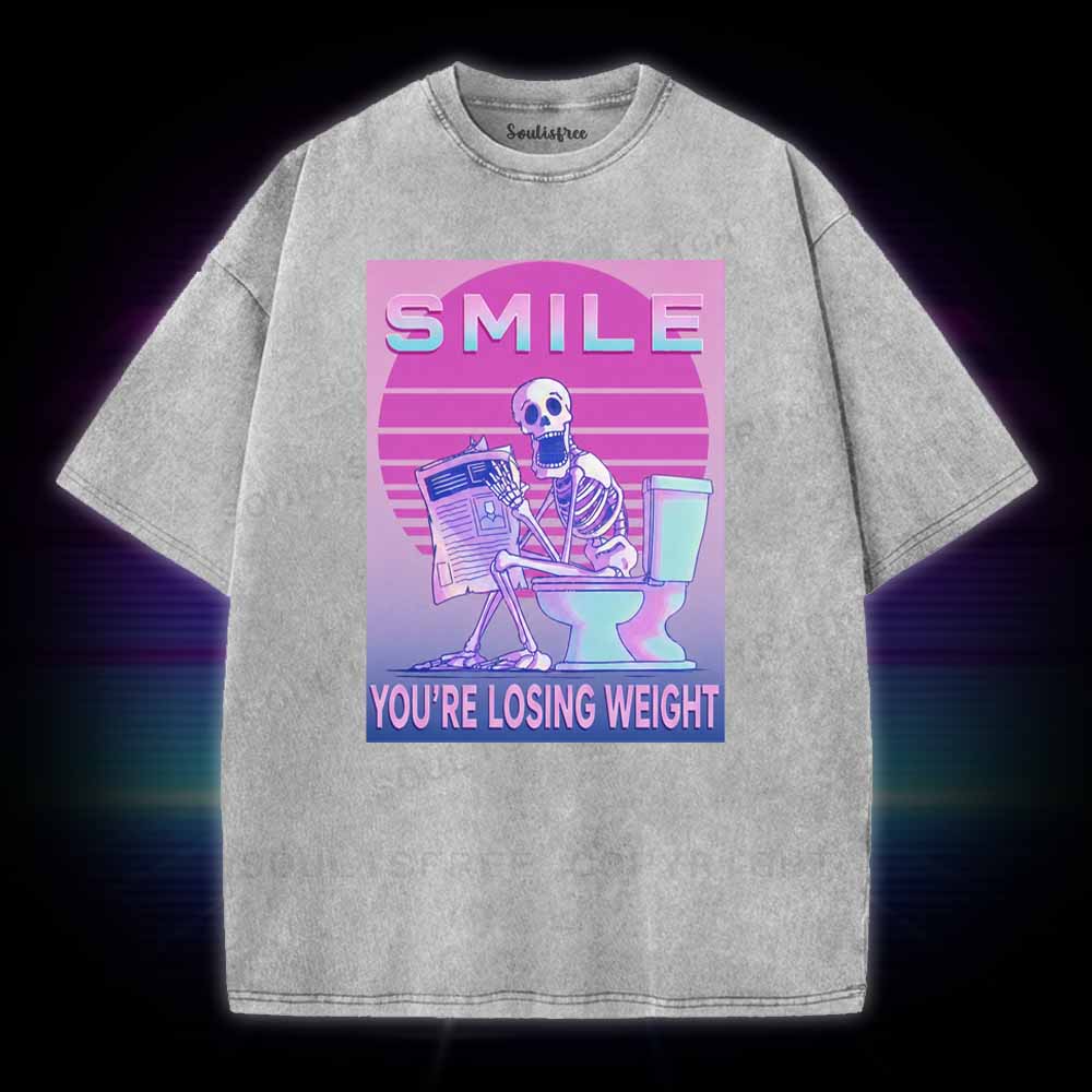 Soulisfree SMILE YOU'RE LOSING WEIGHT Washed Tee