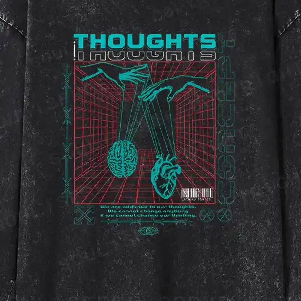 A Clash Of Ideas Washed Long Sleeve Shirt