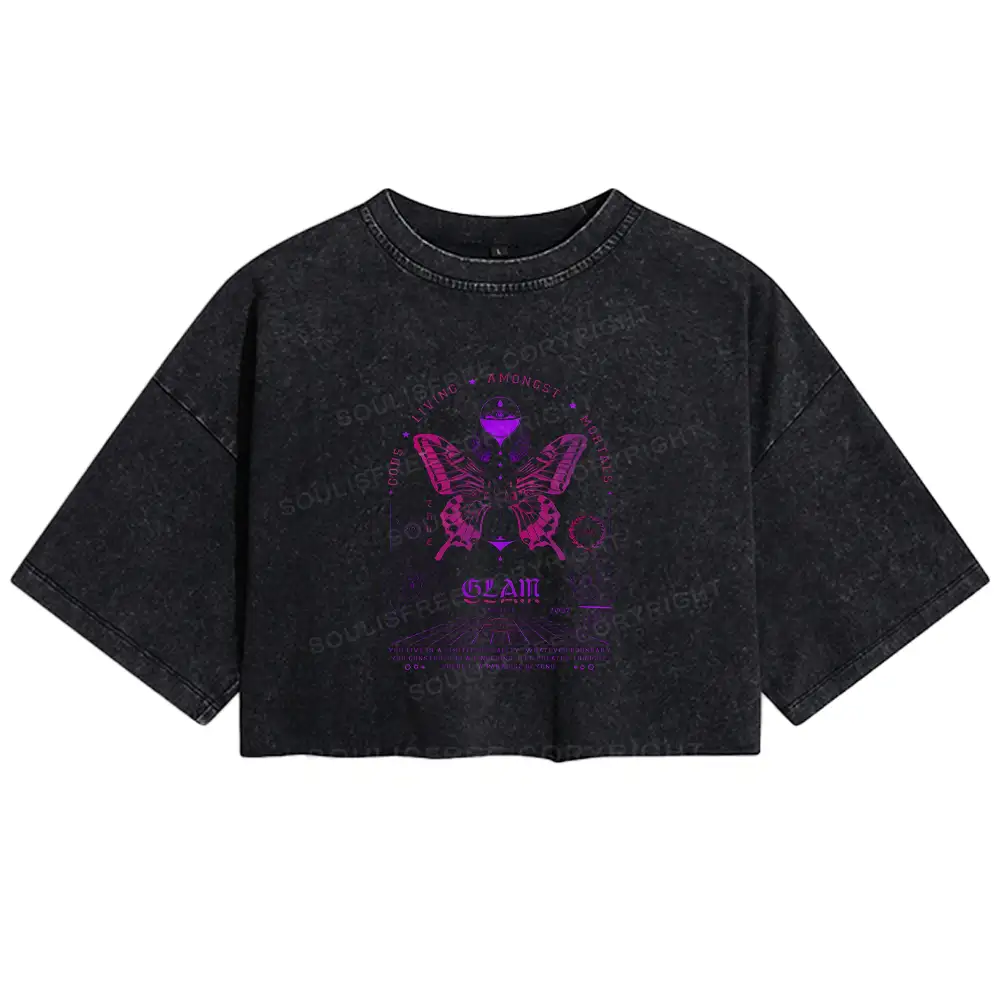 Gods Living Among Us Washed Crop T-shirt