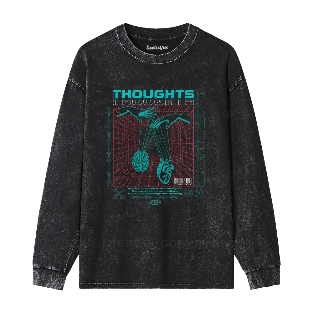 A Clash Of Ideas Washed Long Sleeve Shirt