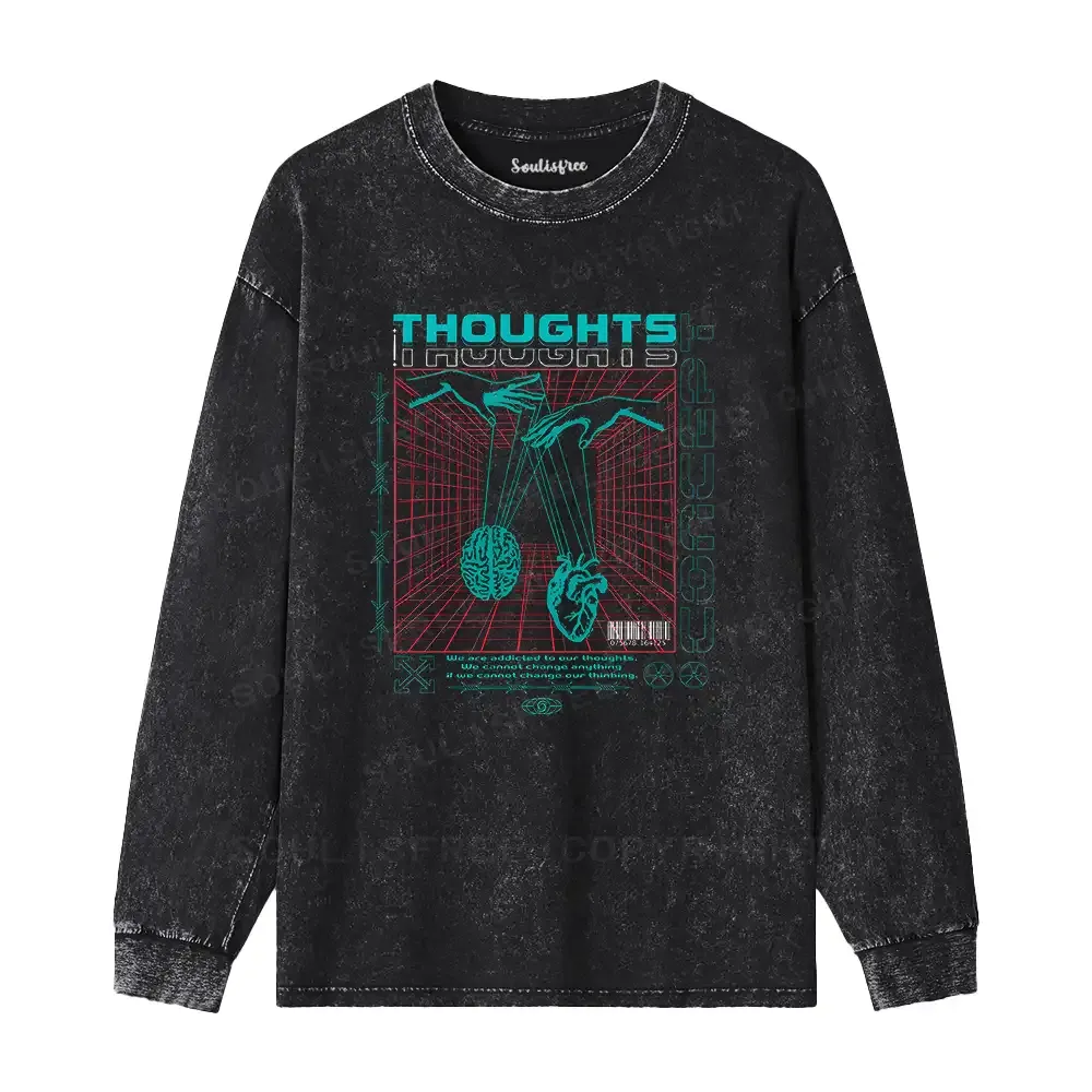 A Clash Of Ideas Washed Long Sleeve Shirt