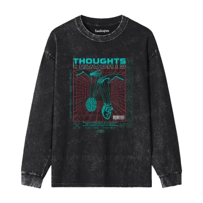 A Clash Of Ideas Washed Long Sleeve Shirt