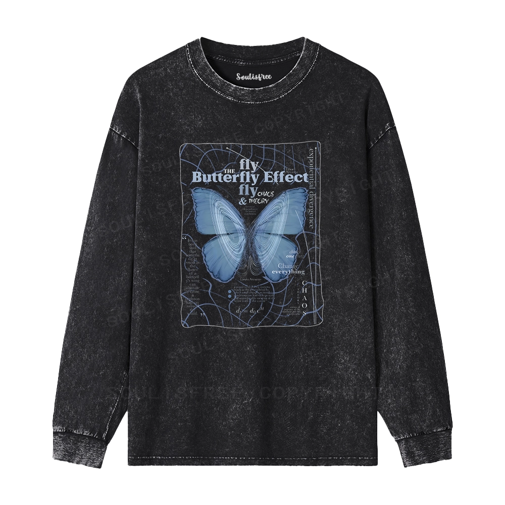 Butterfly Effect Washed Long Sleeve Shirt