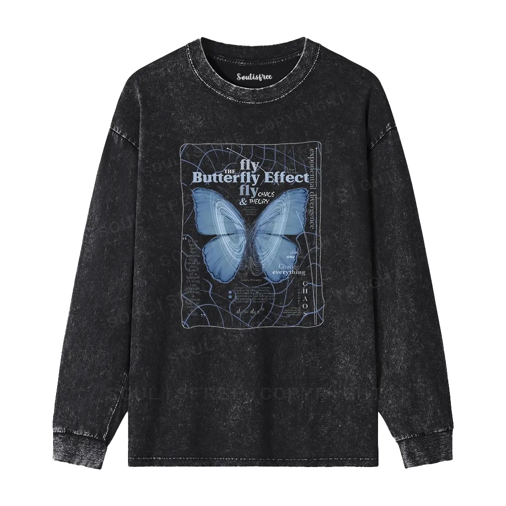 Butterfly Effect Washed Long Sleeve Shirt