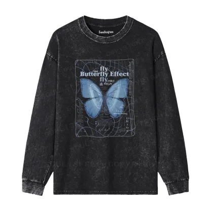 Butterfly Effect Washed Long Sleeve Shirt