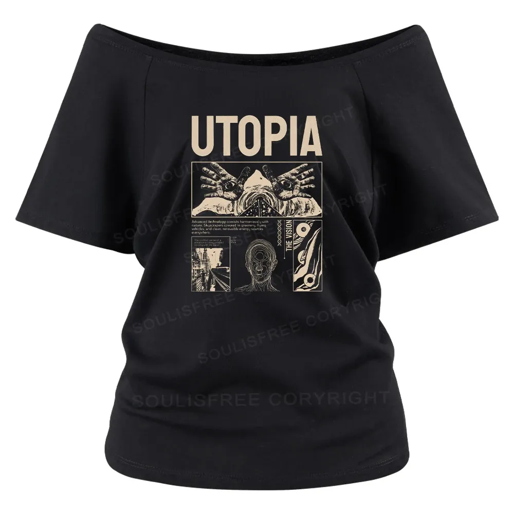 Yearning For Utopia Off Shoulder Top