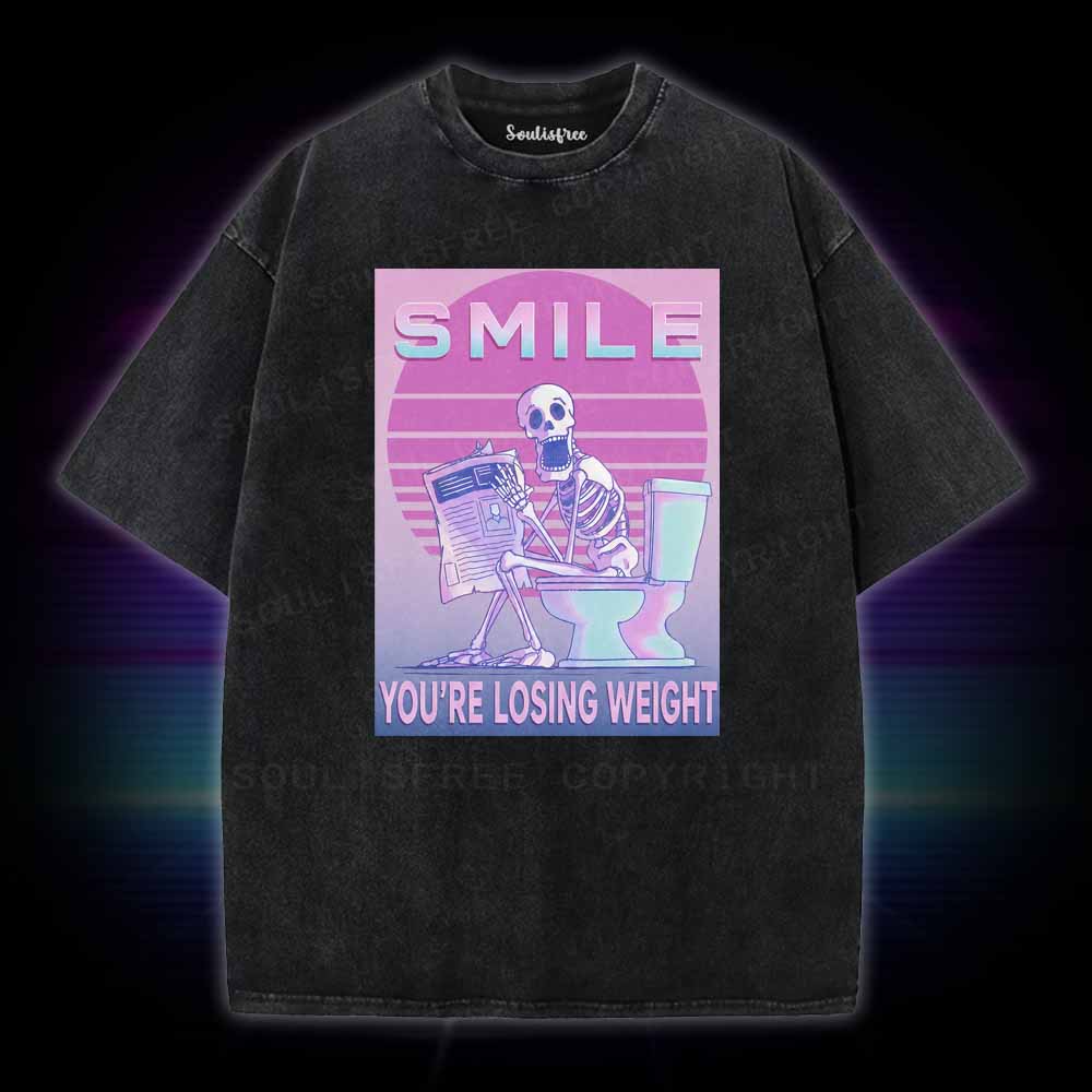 Soulisfree SMILE YOU'RE LOSING WEIGHT Washed Tee