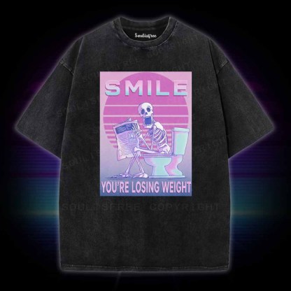 Soulisfree SMILE YOU'RE LOSING WEIGHT Washed Tee