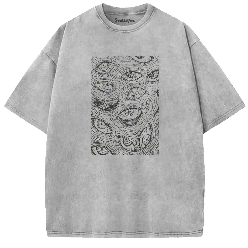 Line-Art Multieye Washed T-shirt