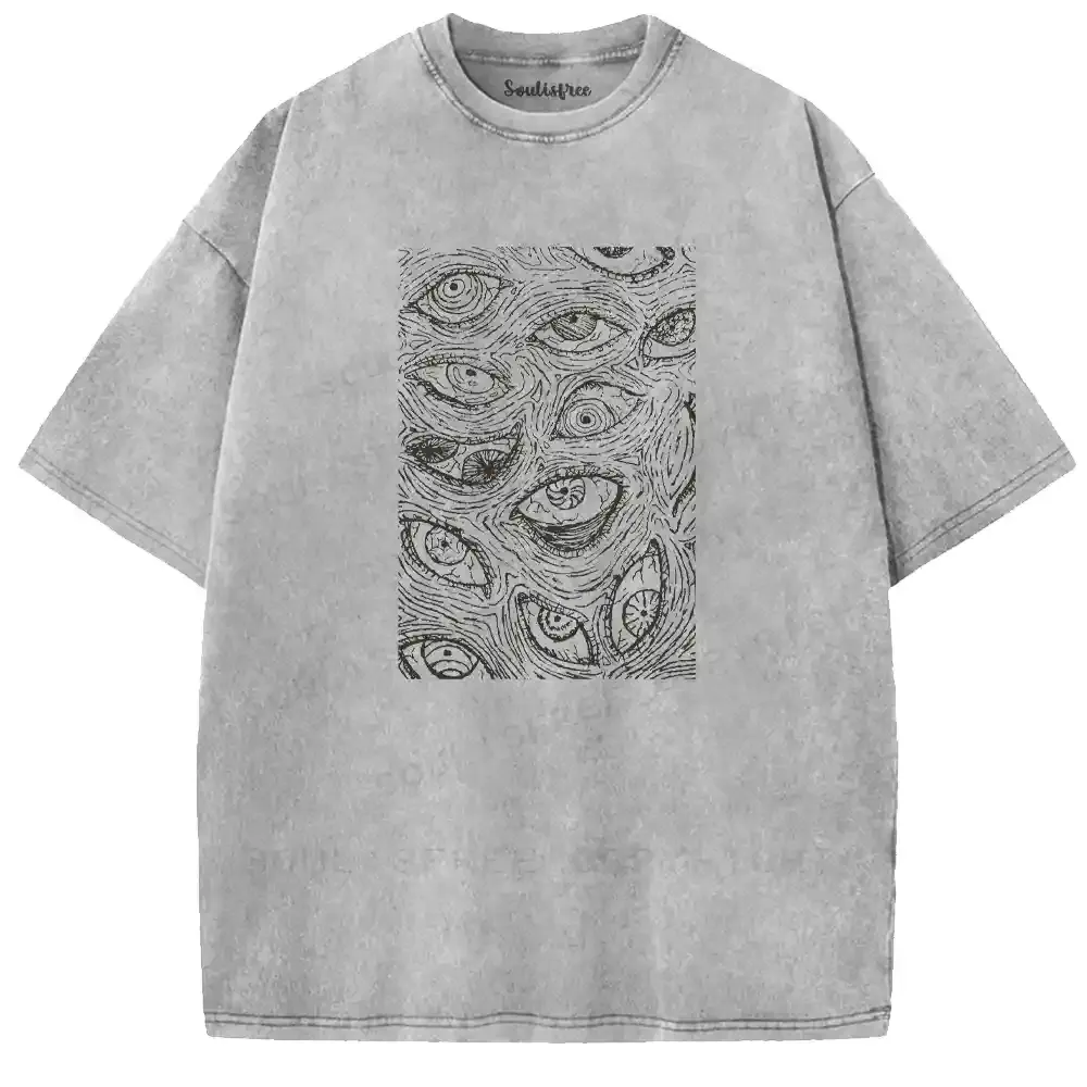 Line-Art Multieye Washed T-shirt