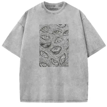Line-Art Multieye Washed T-shirt