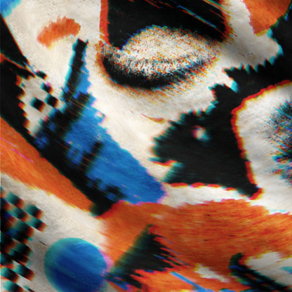 Soulisfree Reality Reflected In Pixels Fuzzy Cardigan Sweater