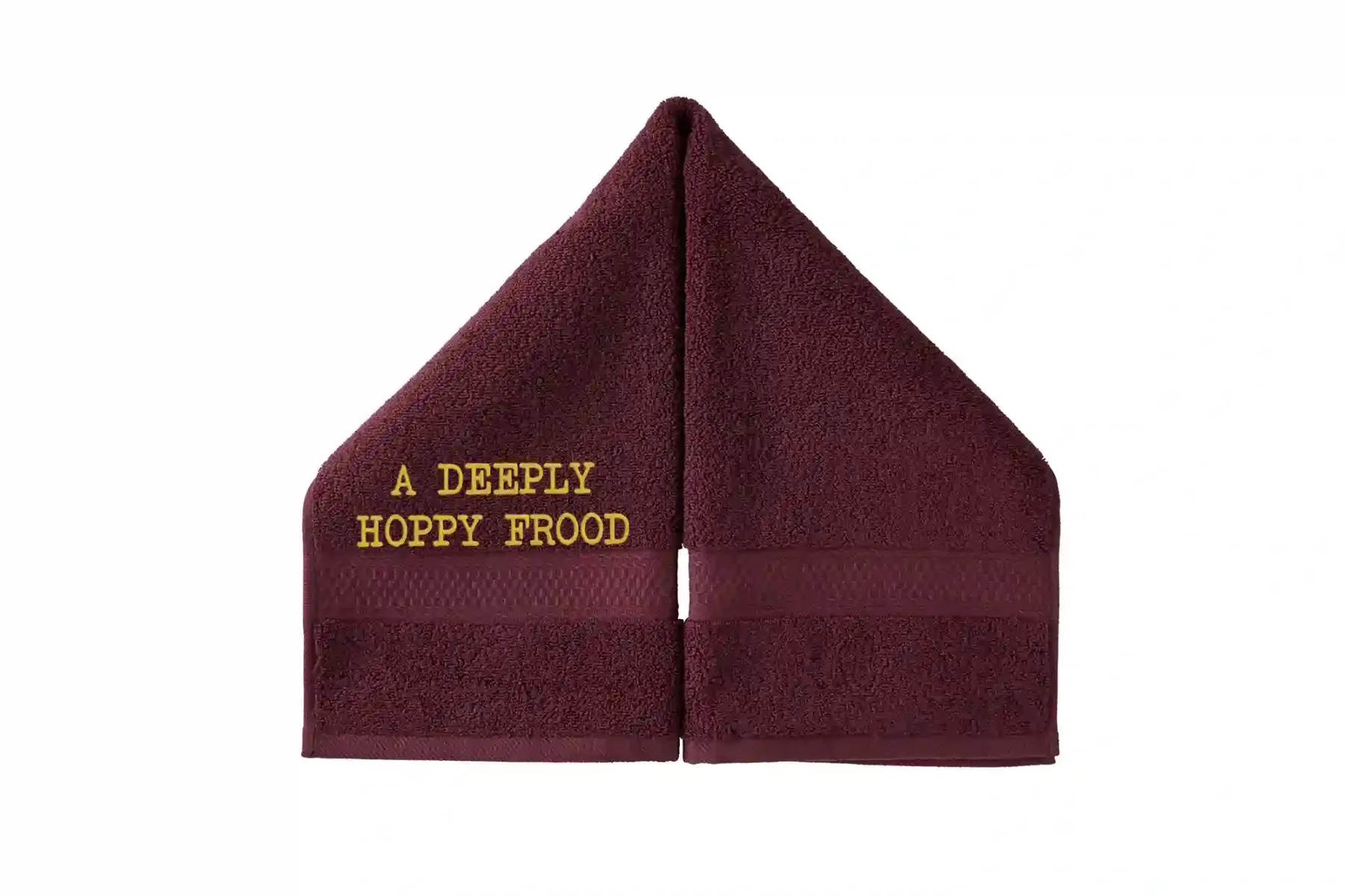 A Deeply Hoppy Frood Embroidered Hand Towel