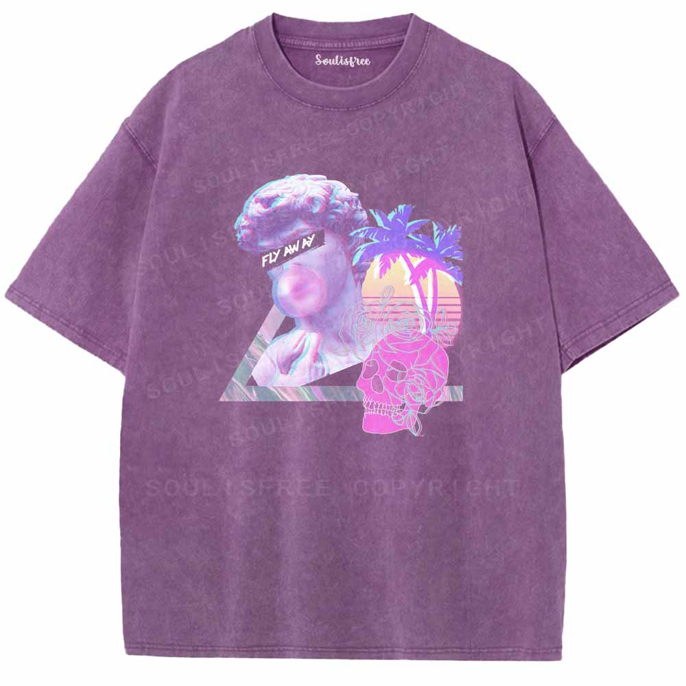 Soulisfree Retro Wave Greek Washed Tee