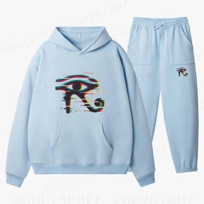Soulisfree Eye of Horus Cotton Fleece Hoodie Set