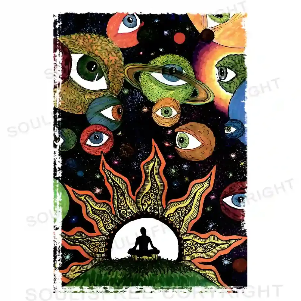 Meditation Of The Sun And Moon Asymmetrical Top With Side Drawstring