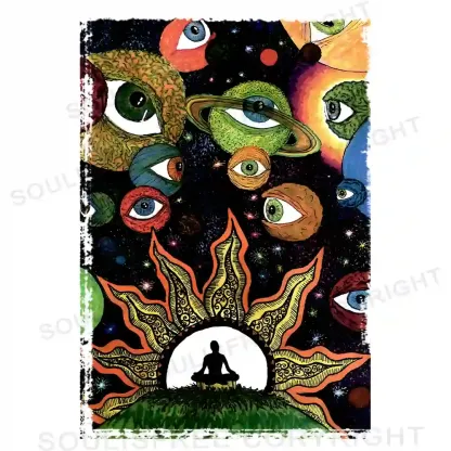 Meditation Of The Sun And Moon Asymmetrical Top With Side Drawstring