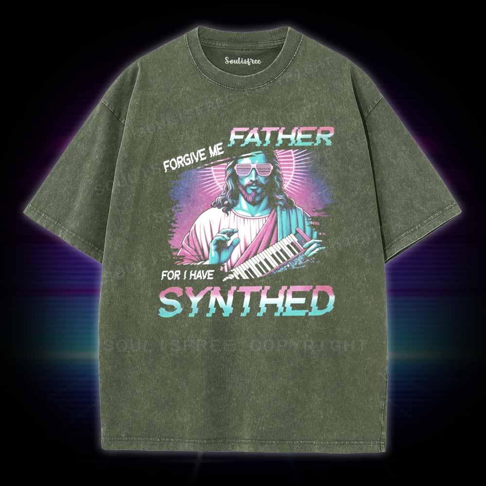 Soulisfree Vaporwave Synthesizer Jesus Washed Tee