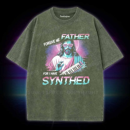 Soulisfree Vaporwave Synthesizer Jesus Washed Tee