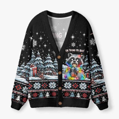 Soulisfree The Beauty Of Imperfect Holidays Christmas Fuzzy Cardigan Sweater