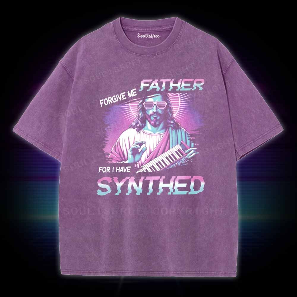 Soulisfree Vaporwave Synthesizer Jesus Washed Tee
