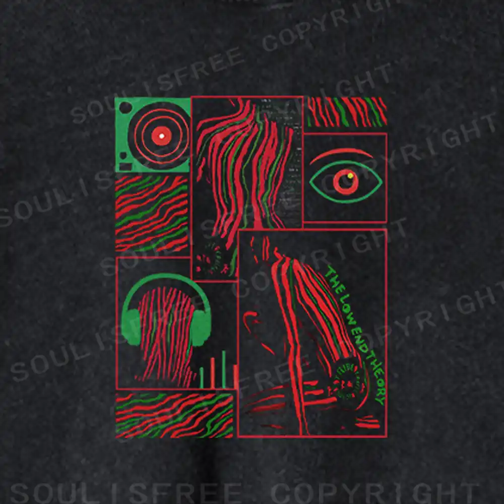 Live the Low End Theory Washed Cropped Sweatshirt