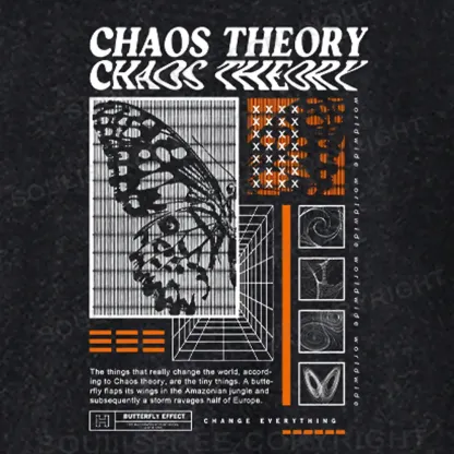 Chaos Theory Brain Basic Washed T-shirt