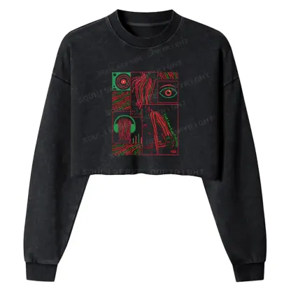 Live the Low End Theory Washed Cropped Sweatshirt