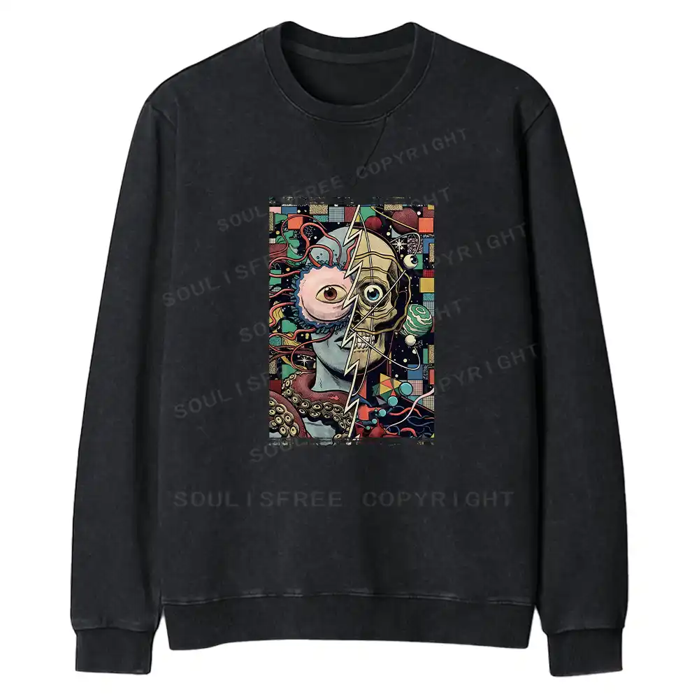 Split Fit Washed Sweatshirt