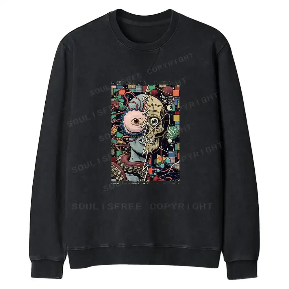 Split Fit Washed Sweatshirt