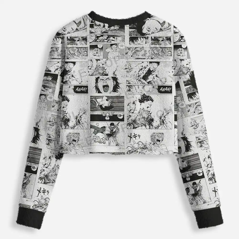 Panels of Chaos Cropped Ugly Christmas Sweater
